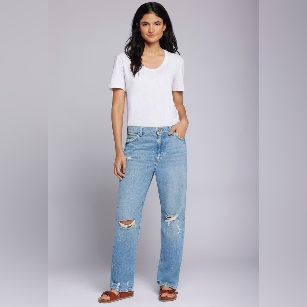 Current/Elliott Boyfriend Jeans Distressed